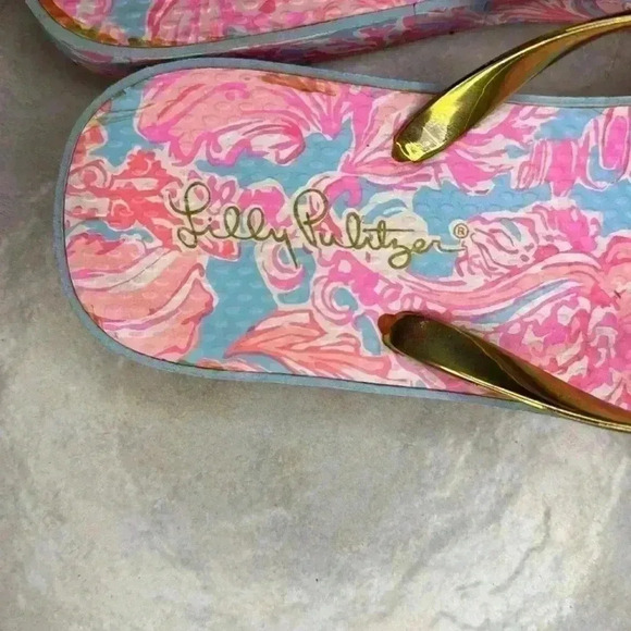 Lilly Pulitzer thing sandals size 5/6 - Picture 3 of 7